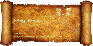 Móry Rita névjegykártya